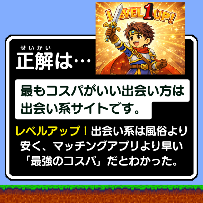 コスパの良い出会い方は出会い系サイトが一番