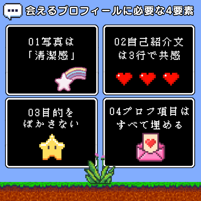 会えるプロフを作る