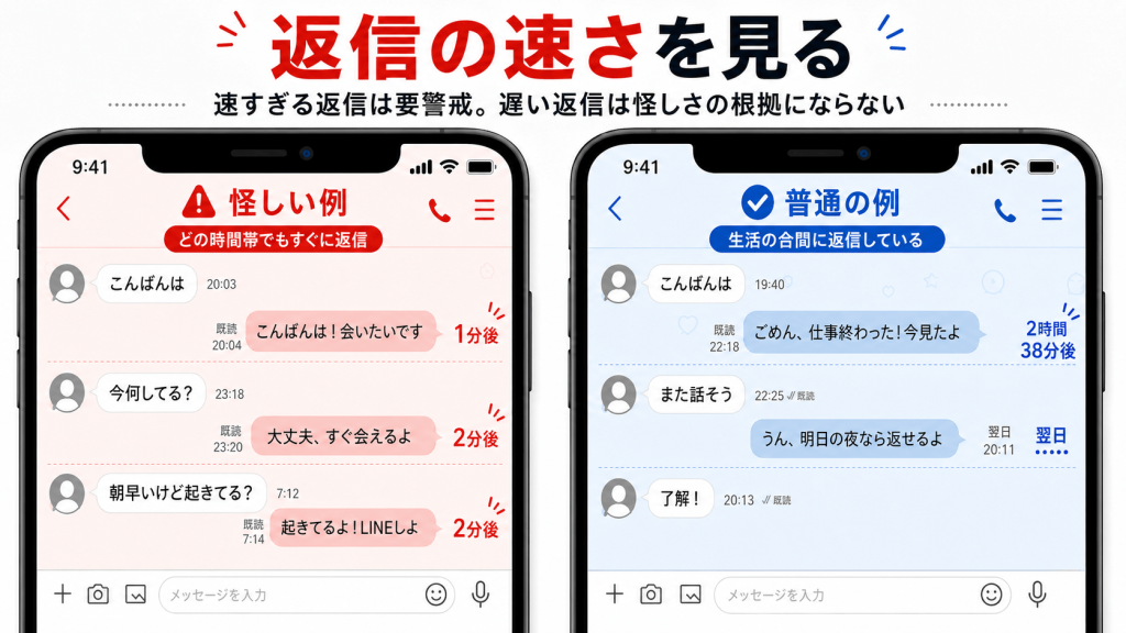 返信の速さ