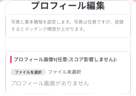 AI性癖マッチング プロフィール画像は任意