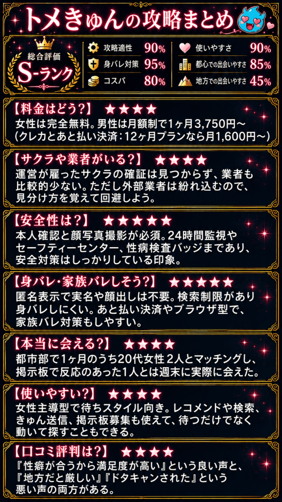 トメきゅん総合評価
